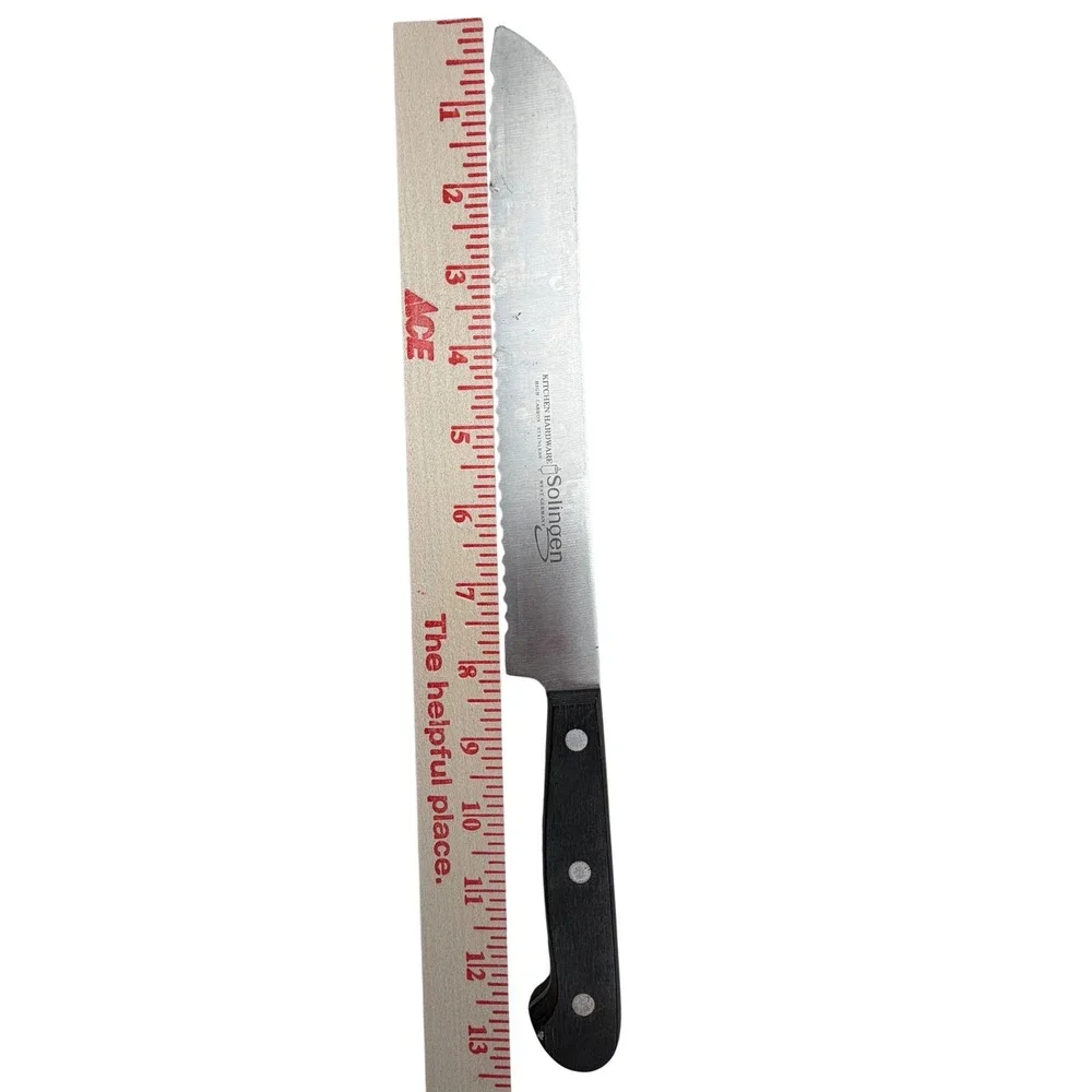 Solingen West Germany Serrated Bread Knife High Carbon Stainless Steel 8in Blade